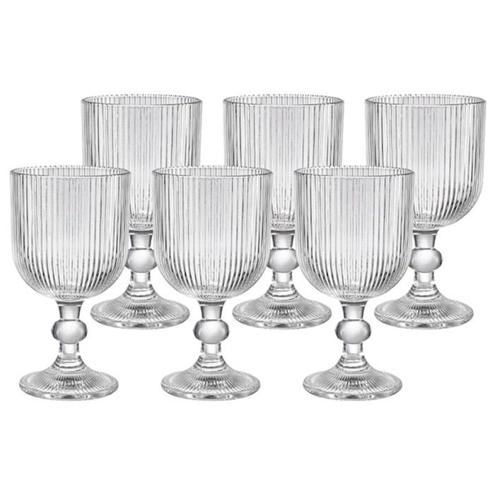 Conjunto de Taças de Água e Vinho 6 Peças de Vidro Hauskraft Graffiato