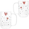 Conjunto de Canecas de Vidro Borossilicato 280ml 2 Peças Heart Wolff